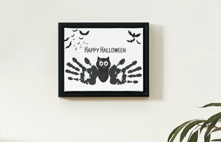 Halloween Bat Handprint Craft
